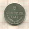 6 крейцеров. Австрия 1848г