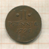 2 пфеннига. Франкфурт 1795г