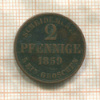 2 пфеннига. Брауншвейг 1859г