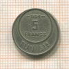 5 франков. Тунис 1954г