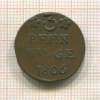 3 пфеннига. Померания 1806г