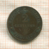 2 сантима. Франция 1892г