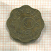 10 центов. Цейлон 1951г