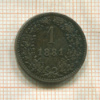 1 крейцер. Австрия 1881г