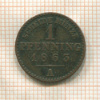 1 пфеннинг. Пруссия 1863г