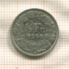 1/2 франка. Швейцария 1950г