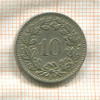 10 раппенов. Швейцария 1882г
