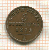 3 пфеннинга. Пруссия 1872г