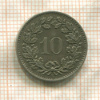 10 раппенов. Швейцария 1856г