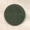 1 пфеннинг. Пруссия 1844г