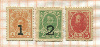 Марки-деньги. Четвертый выпуск. 3 шт. 1917г