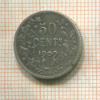 50 сантимов. Бельгия 1909г