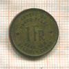 1 франк. Бельгийское Конго 1949г
