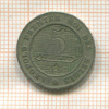 5 сантимов. Бельгия 1862г