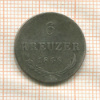 6 крейцеров. Австрия 1848г