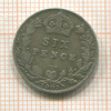 6 пенсов. Англия 1907г