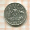 6 пенсов. Австралия 1957г