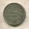 2 франка. Бельгия 1909г
