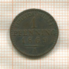 1 пфеннинг. Пруссия 1869г