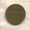 1 пфенниг. Саксония 1859г