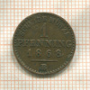 1 пфеннинг. Пруссия 1868г