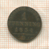 1 пфеннинг. Пруссия 1854г