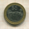 5 долларов. Зимбабве 2001г