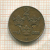 2 эре. Швеция 1927г