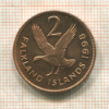 2 пенса. Фолклендские острова 1998г