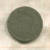 20 раппенов. Швейцария 1850г