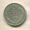 2 лата. Латвия 1925г