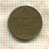 2 эре. Норвегия 1952г