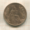 1 пенни. Великобритания 1967г