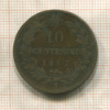 10 сентесимо. Италия 1867г