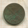 1 эре. Швеция 1741г