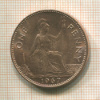 1 пенни. Великобритания 1967г