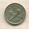 3 пенса. Новая Зеландия 1941г