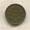 2 раппена. Швейцария 1933г
