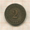 2 пфеннига. Германия 1877г