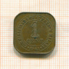 1 цент. Малайя 1941г