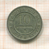 10 сантимов. Бельгия 1861г