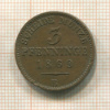 3 пфеннинга. Пруссия 1869г