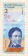 2 боливара. Венесуэлла 2012г