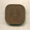 1 цент. Малайя 1943г