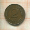 2 сантима. Латвия 1939г