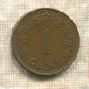 1 цент. Мальта 1972г