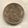 1 пенни. Великобритания 1967г