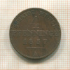 4 пфеннинга. Пруссия 1957г