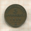 3 пфеннига. Шаумбург-Липпе 1858г