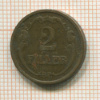 2 филлера. Венгрия 1926г